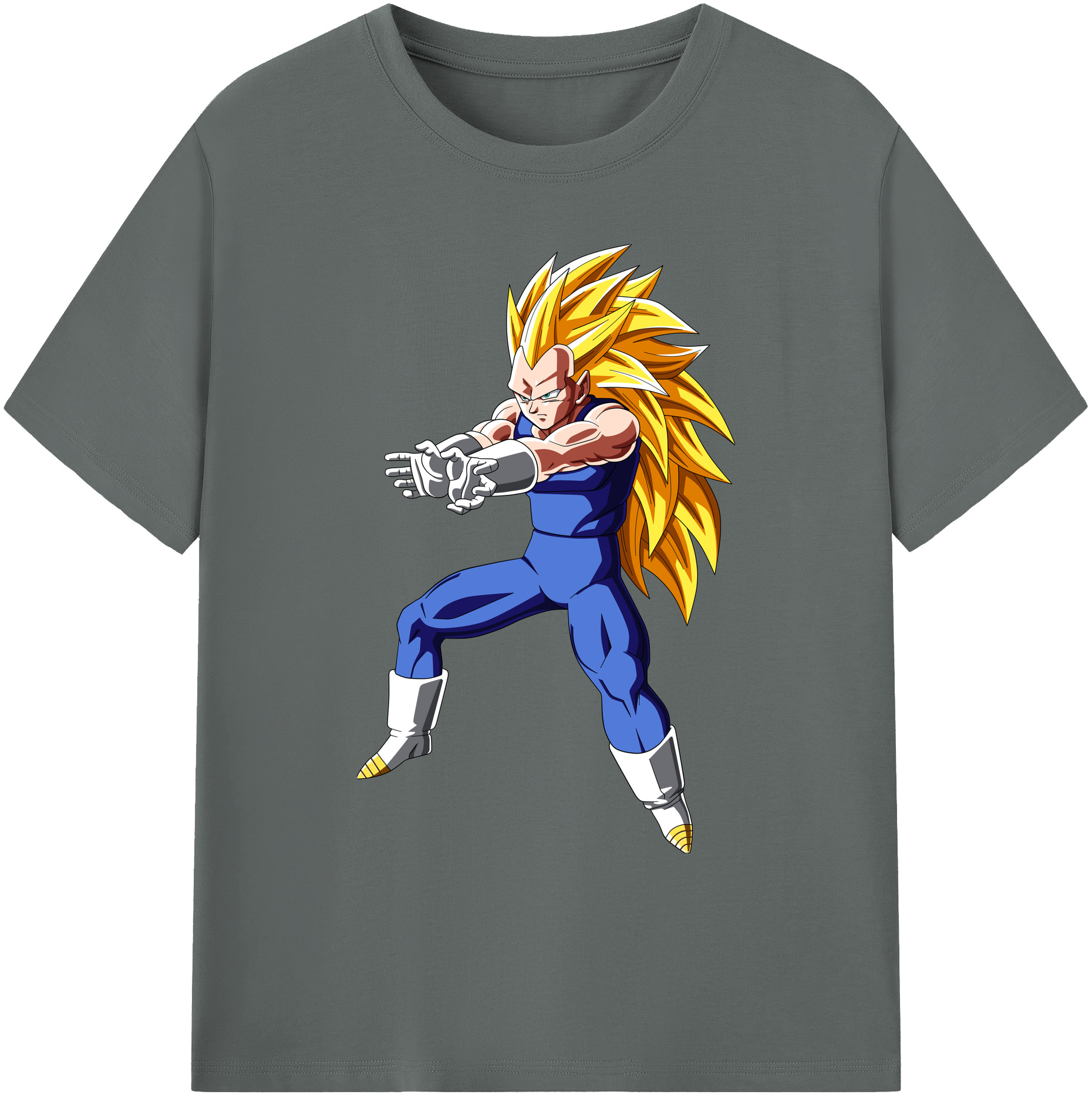 （画像用） ドラゴンボール ベジータ四世（Bejīta Yonsei）DRAGON BALL Vegeta IV 綿100％ メンズ半袖Tシャツ｜肌触りやわらか＆通気性